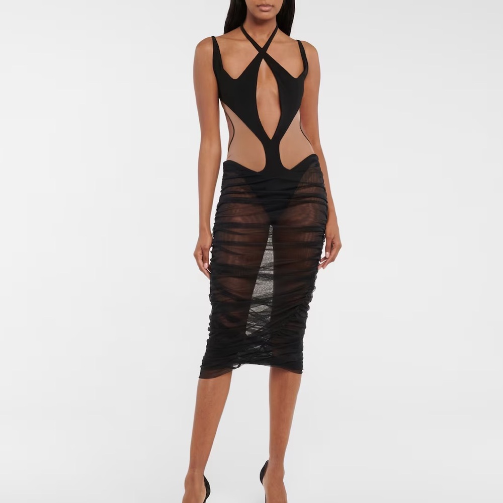 Cutout Black Bandage Dress (Petite xs)
